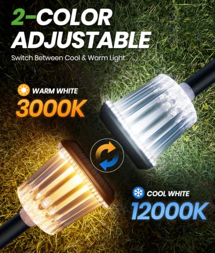 Upgraded Solar Lights Outdoor Waterproof 6 Pack (6 Count)