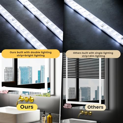 60"X28" LED Bathroom Mirror with Light
