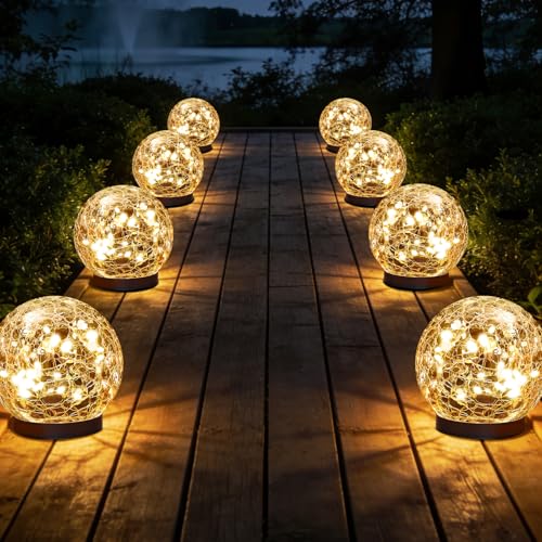 Solar Globe Lights Outdoor Waterproof
