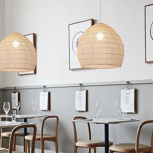 13.8" Rattan Pendant Light