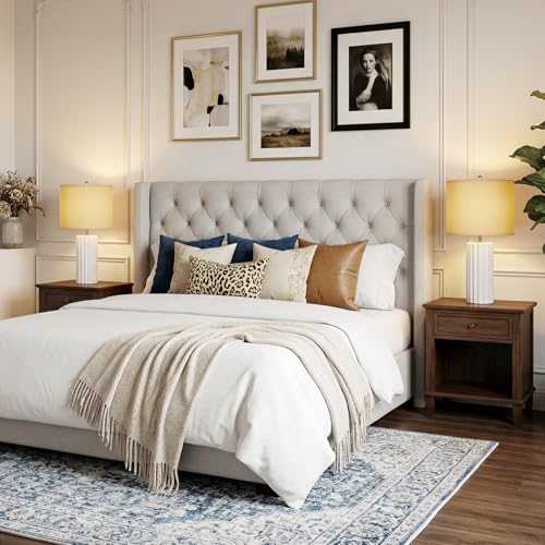 21" Modern Ceramic Table Lamp Set of 2 for Bedroom (2 Count)