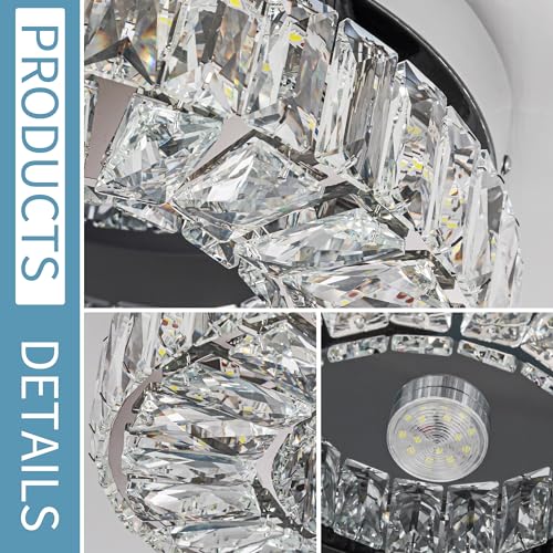 11.8” Crystal Ceiling Light Fixture
