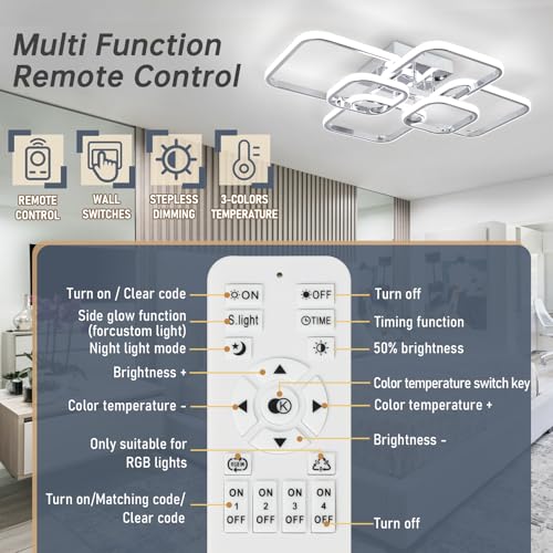31.5" Modern LED Ceiling Light 6