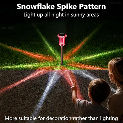 Outdoor Solar Lights Waterproof 10 Pack Color LED Christmas Decor (10 Count)