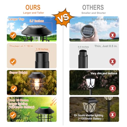 Bright Solar Lights Outdoor (6 Count)