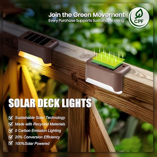 Solar Deck Lights Outdoor 20 Pack (20 Count)