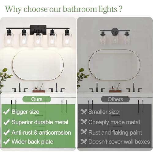 5 Light Bathroom Light Fixtures