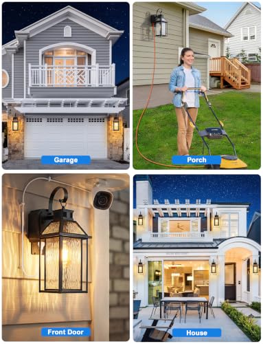 Porch Lights Outdoor with GFCI Outlet
