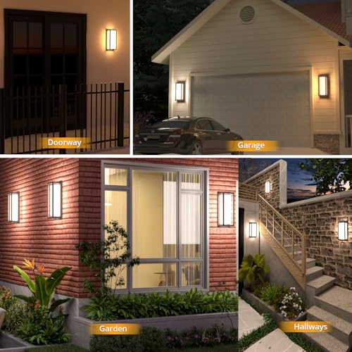 Dimmable LED Outdoor Wall Sconce (2 Count)