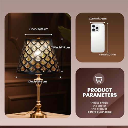 Small Lamp Shades Metal Lamp shade With Etched Arrow Pattern Lampshade
