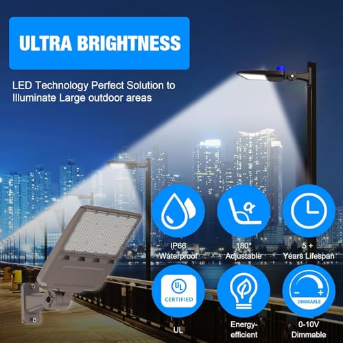 LED Parking Lot Light 400W (2 Count)