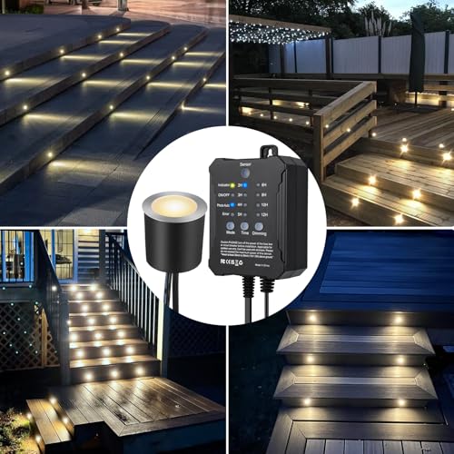 Dimmable LED Deck Lights with Timer and Photocell Sensor and Protecting Shell φ32mm