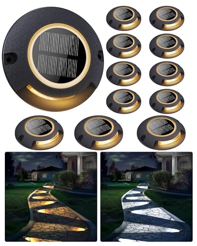 Solar Dock Driveway Lights Outdoor 12 Pack (12 Count)