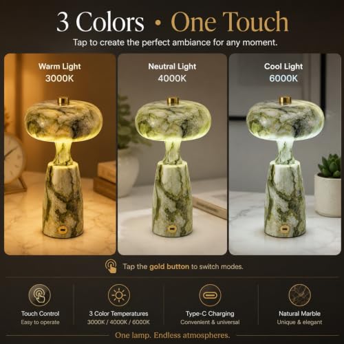 Green Marble Rechargeable Lamp