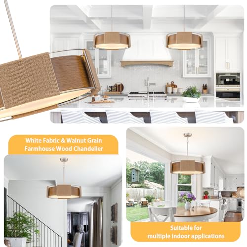 19.7'' Rustic Rattan Chandeliers