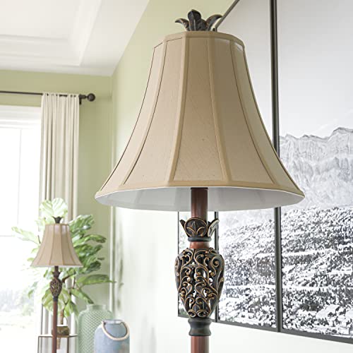 20182GR Iron Lace Buffet Lamp with Golden Ruby Finish