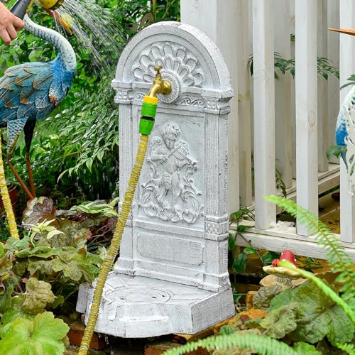 Freestanding Cast Iron Outdoor Water Column with Faucet