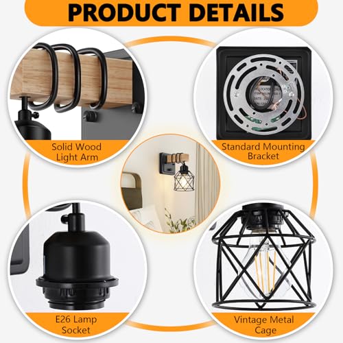 Dimmable Wall Sconces Set of Two