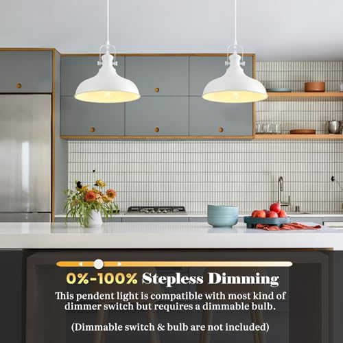 White Pendant Lights 2 Pack (2 Count)