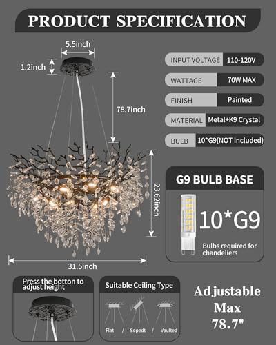 Modern Crystal Chandelier for Dining Room
