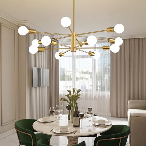 Modern Sputnik Chandelier Ceiling Light Fixture 12