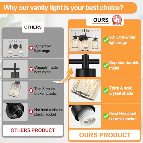 Matte Black Vanity Light