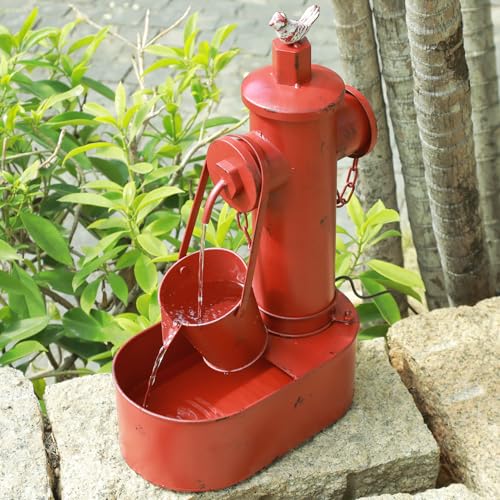 Metal Solar Powered Water Fountain with Backup Battery