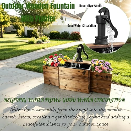 NestNature Solar Outdoor Water Fountain