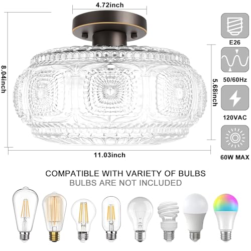 Semi Flush Mount Ceiling Light