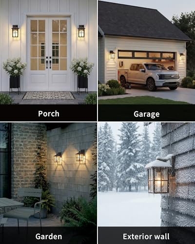 Brown Outdoor Waterproof Modern Patio Wall Light Fixtures Set of 2 (2 Count)