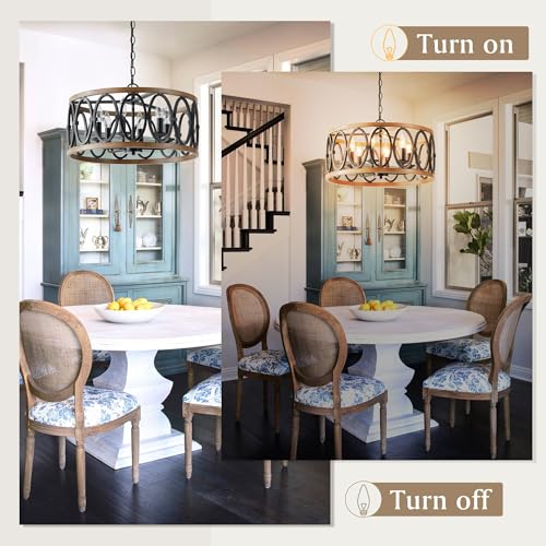 Farmhouse Antique Chandelier for Dining Room Kitchen Island 6