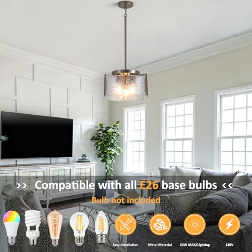 Nickel Chandelier for Dining Room Light Fixture