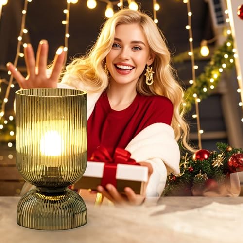Modern RGB Glass Table Lamp with Remote