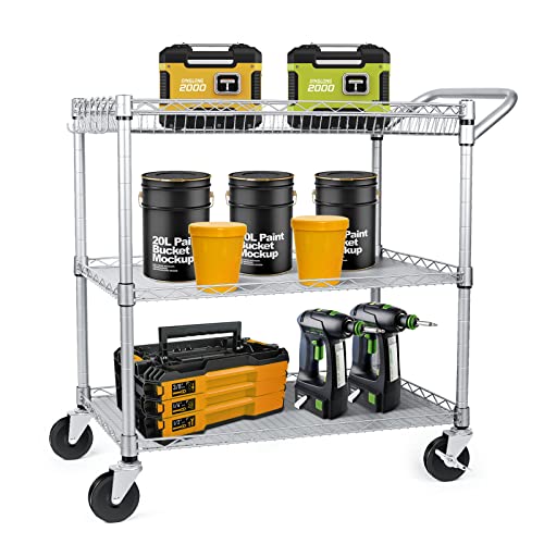 990Lbs Capacity Heavy Duty Rolling Utility Cart