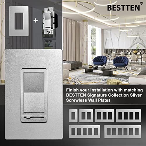 10 Pack Matte Silver Dimmer Light Switch (10 Count)