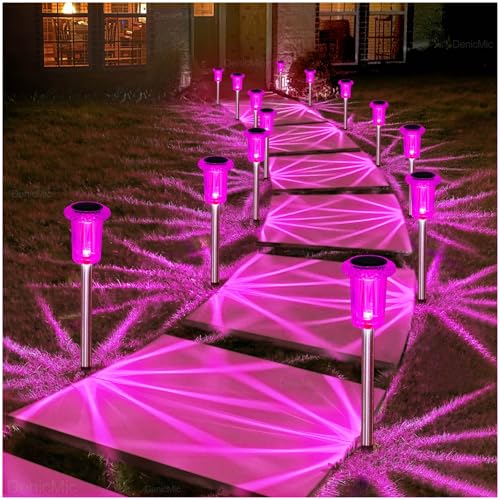 Solar Outdoor Lights 10 Pack Pink LED Valentines (10 Count)