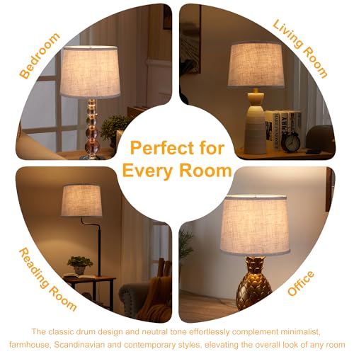 Empire Linen Lamp Shades Set of 2 (Linen)
