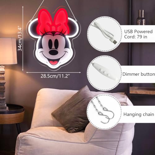 Anime Theme Cartoon LED Neon Sign for Wall Decor (Minnie)