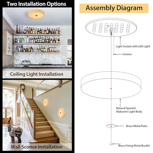 Alabaster Ceiling Light