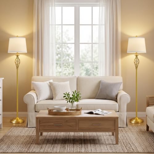 Floor Lamps for Living Room (Gold)