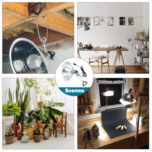 18 2 8 FT Clamp Lamp Light with Detachable 8.5 Inch Aluminum Reflector