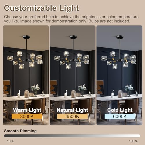 Modern Sputnik Crystal Kitchen Chandelier
