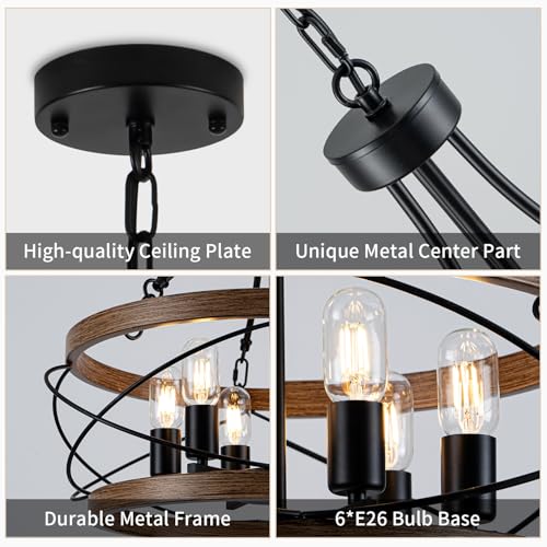6 Light Farmhouse Chandelier