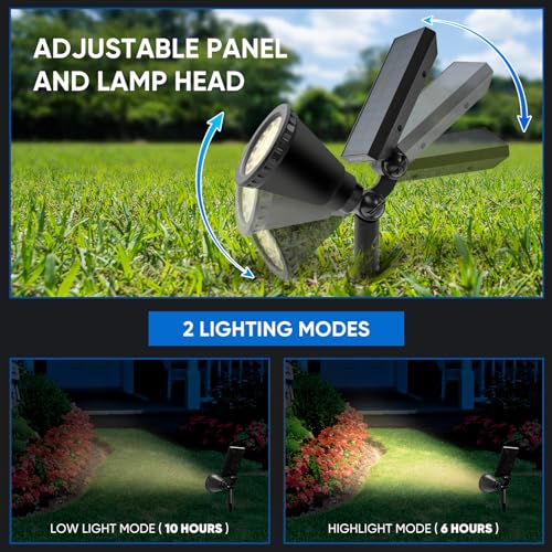 800 Lumens Solar Spot Lights Outdoor (2 Count)