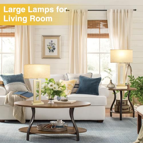 22" Tall Bedroom Lamps for Living Room (2 Count)