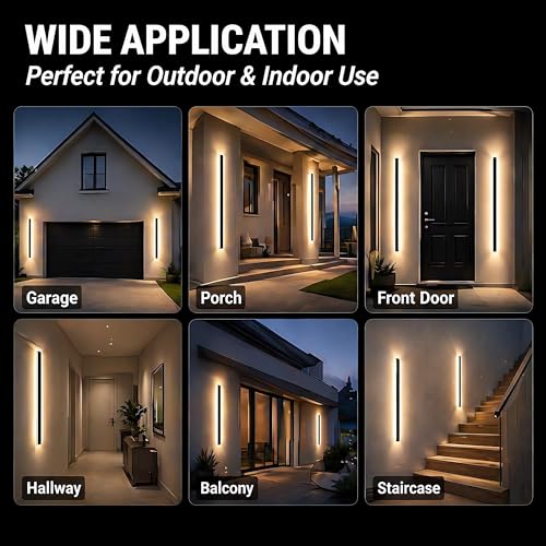 Modern Outdoor Wall Light 2pack 31in (2 Count)