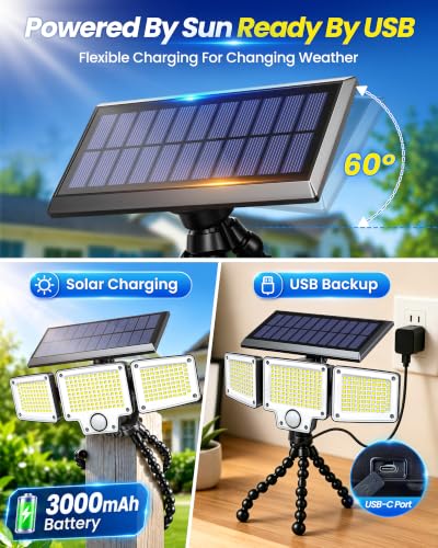 Solar Flood Lights with Motion Sensor