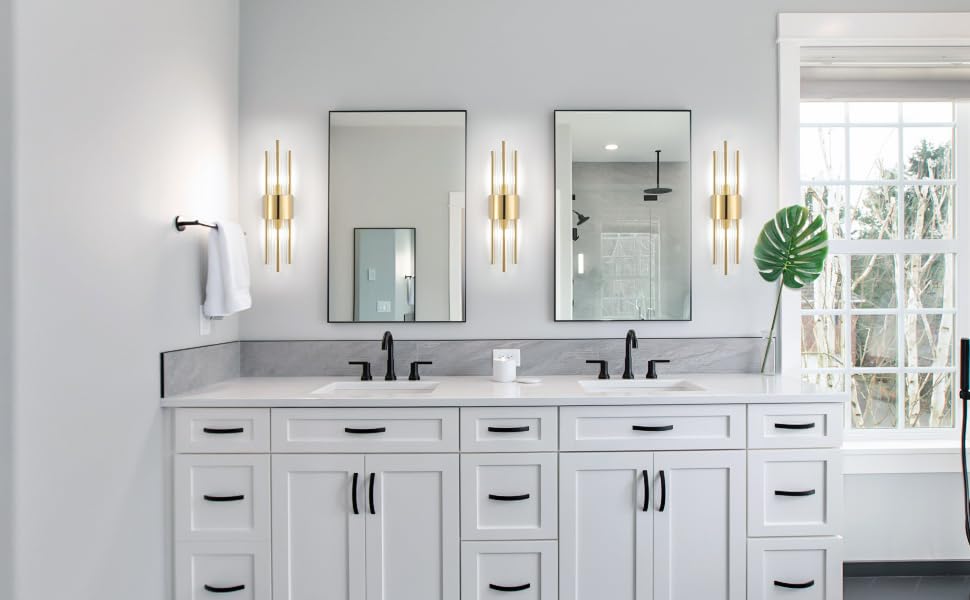 Gold Sconces Wall Set of 2
