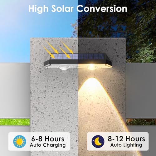 Solar Fence Lights Outdoor (12 Count)