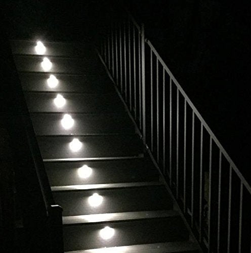 Pack of 20 Low Voltage LED Deck Lighting Kit Stainless Steel Waterproof Outdoor Landscape Garden Yard Patio Step Decoration Lamps LED In (20 Count)